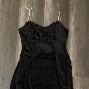 Black velvet dress